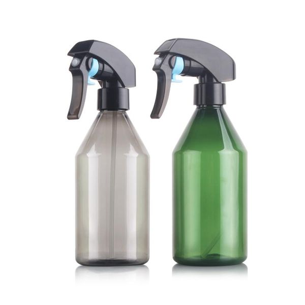 

10pcs plastic sprayer empty trigger green pet mist atomizer gardening spray bottles grey hairdressing for salon home use 300ml storage & jar