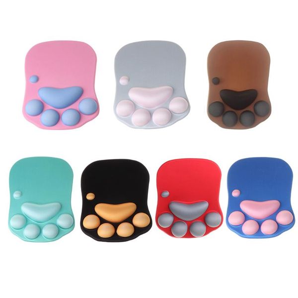 

mouse pads & wrist rests 3d cute pad anime soft silicone cat rest support memory foam gaming mousepad mat cushion
