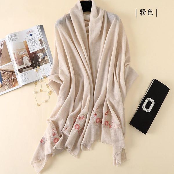 

scarves 100 wool scarf women embroidery flowers foulard echarpe shawl winter warm lady spring autumn long, Blue;gray