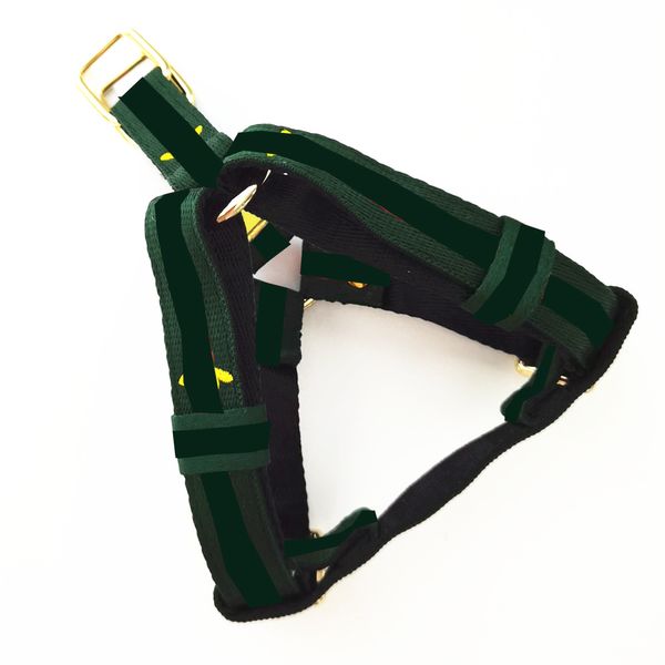 Mode Haustier Geschirre Leine Biene Stickerei Haustiere Kragen Leinen Outdoor Teddy Bulldog Hund Brust Harness Liefert