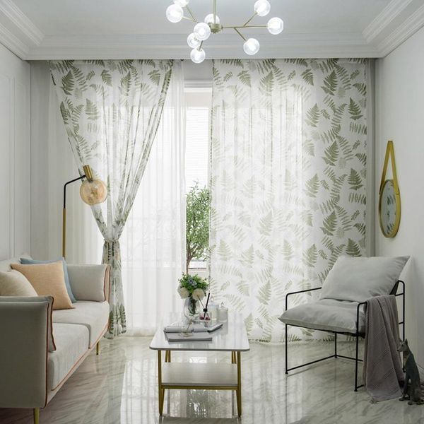 

curtain & drapes floral sheer curtains for living room bedroom gauze kitchen printed tulle door window