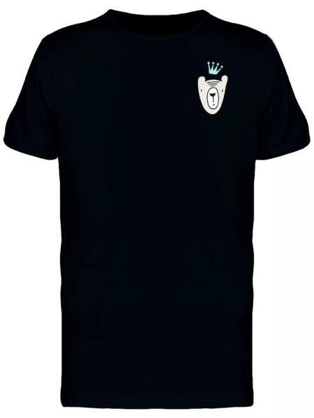 

Cute Bear With A Blue Crown Tee Men's -Image by Shutterstock, White;black