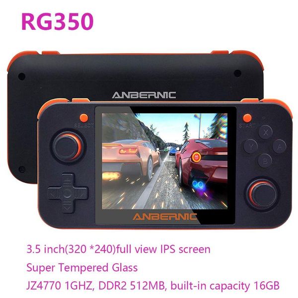 

portable game players retro rg350 handheld console video player mini 64 bit 3.5 inch ips screen 16g+32g tf