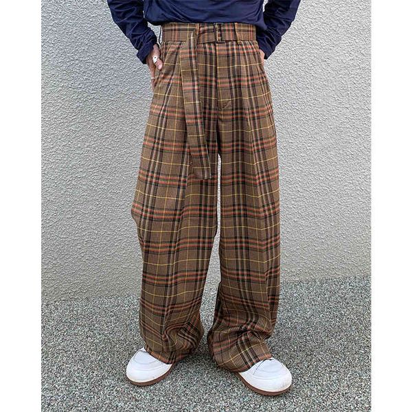 

pants fashionable the ins british style casual high waist couple loose floor mop men's and women's, Black
