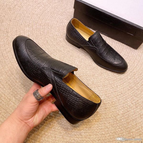 

l5 dress shoes men classic suit shoes elegant shoes men formal men italian loafer sepatu slip on pria scarpe uomo eleganti ayakkabi 33, Black
