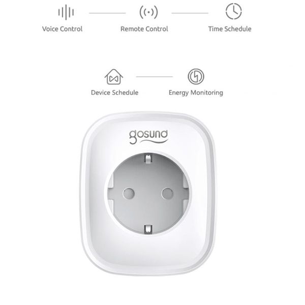 

smart power plugs plug wifi socket eu monitor timing function tuya life app control works with alexa google assistant