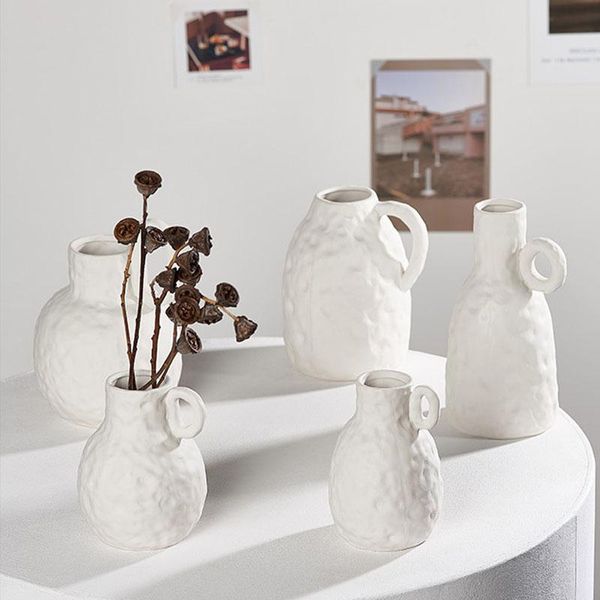 

vases ceramic flower vase for home decoration artware white porcelain arrangement living room antrance display furnishings gift