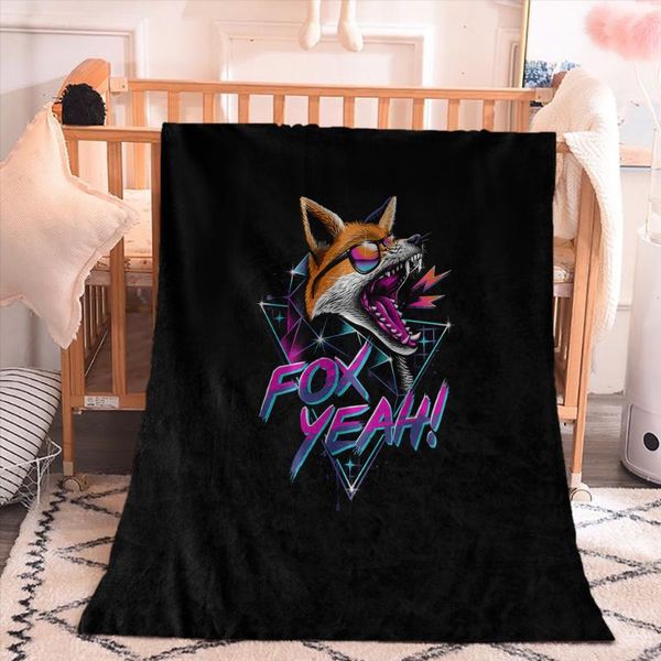 

blankets soft fashion wild animal bed flannel warm sleeping blanket winter portable dark home for decoration