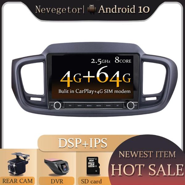 

car video 4g+64g android 10.0 for kia sorento 3 2014 - 2021 radio multimedia player navigation gps 2 din dvd