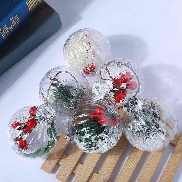 

new decorative special-shaped tree pendant transparent snowman christmas ball