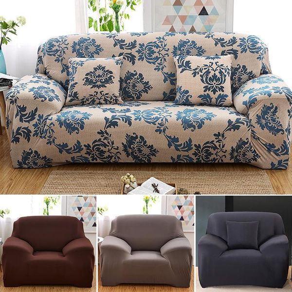 

chair covers super stretch knitted cotton sofa cover slipcovers all-inclusive couch case for different shape high quanlity solid color