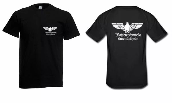 

mens t-shirt arms company untertÃ¼rkheim (front + back print) up to 5xl, White;black