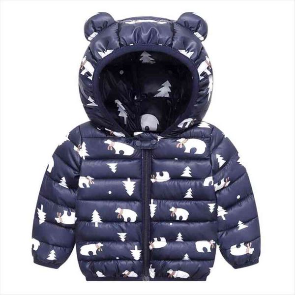 

baby boys girls christmas bear jackets coats outerwear toddler kids hooded down jacket clothes parkas children cothing ouftits, Blue;gray