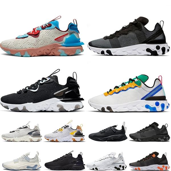 

nik epic react vision element 55 87 running shoes for men womens triple white black gravity purple pastel hues designer sports sneakers
