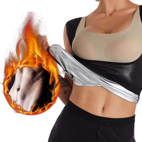

women sauna sweat vest polymer corset waist trainer suit weight loss body shaper shirt yoga sports accessories outfit
