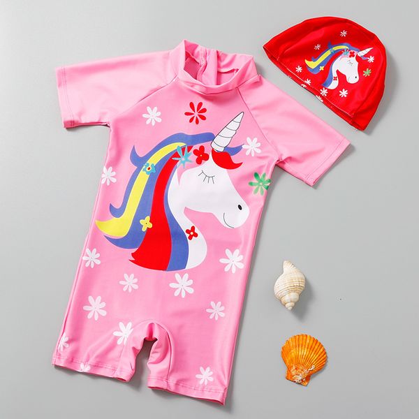 

children' swimsuit girl cute girl' one piece swimsuit baby split princess skirt spring vacation, Red;black