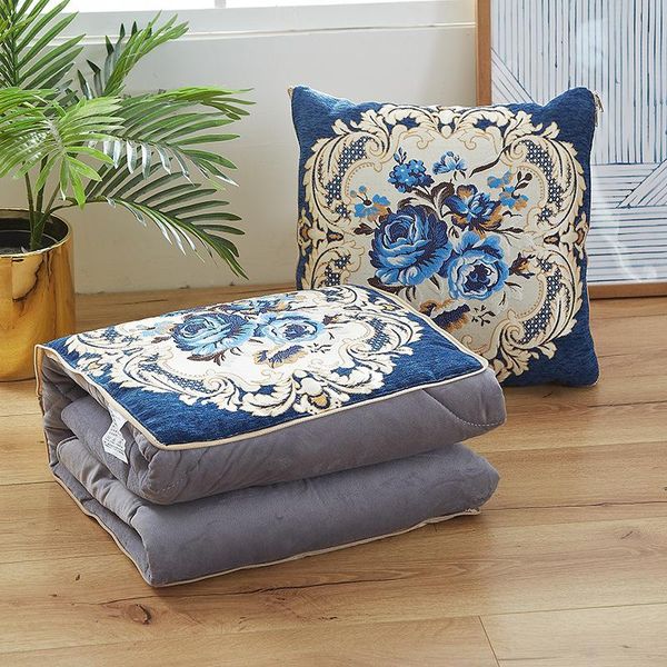 

cushion/decorative pillow chenille european jacquard is versatile classical cushion blanket office air conditioning plush 45x45cm