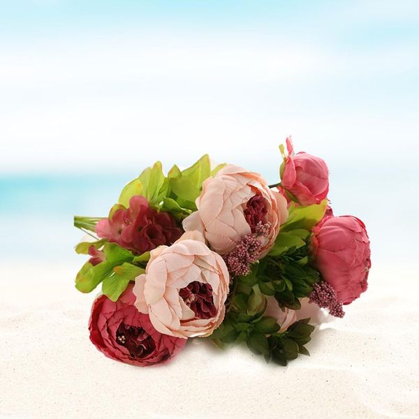 

decorative flowers & wreaths silk fake simulation party home table bridal wedding decor artificial flower indoor vivid bouquet ornament livi