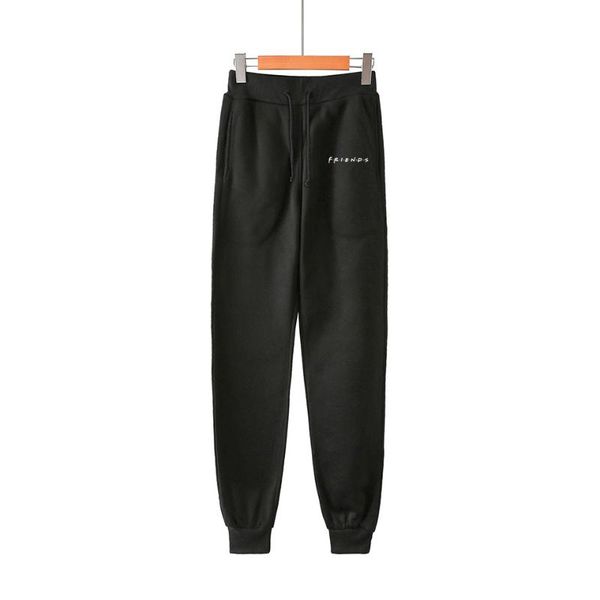 

friends printed ill be there for you jogger track pants casual warm cotton sweatpants harajuku men women trousers women's & cap, Black;white