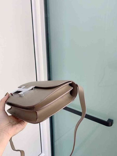 

large-capacity handbagshandbag h family stewardess kangkang xiaofang tofu fashion leisure mini cow leather handmade honey wax line one shoul