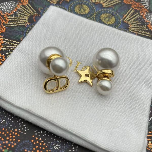 

70% off luxury jewelry 2021 new fashion exquisite pearl size brass mesh red earrings female qf4c, Golden