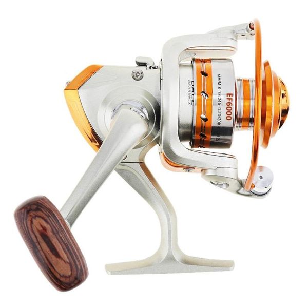 

baitcasting reels spinning wheel 6000 series 12 ball bearing 5.2:1 gear ratio fishing saltwater freshwater with metal line cup & handle
