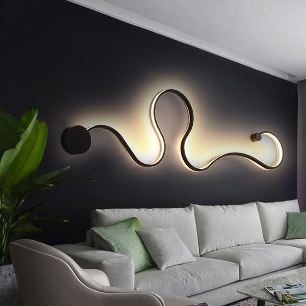 

wall lamp modern lamps for bedroom study living balcony room acrylic home deco in white black iron body sconce led lights fixtures