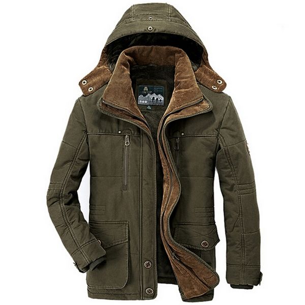 Meno 40 gradi giacca invernale uomo addensare giacche imbottite di cotone caldo giacca a vento con cappuccio da uomo parka plus size 5xl 6xl cappotti 210811
