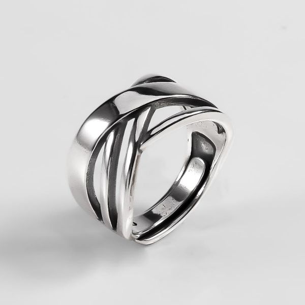 

cluster rings ckysee 925 sterling silver for women adjustable geometric irregular exaggerated novelty jewelry gouden ring, Golden;silver