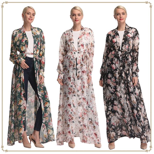 

open abaya hijab dress muslim chiffon abayas for women turkish dresses kaftan caftan kimono islam clothing robe musulmane longue, Red
