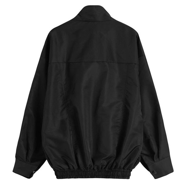 

black loose fit buckle stitch big size jacket stand collar long sleeve women coat fashion spring autumn 2021 1dd0114 women's jackets, Black;brown