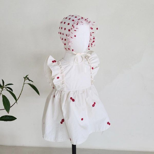 

girl's dresses keelorn baby girls princess 2021 summer toddler flying sleeve vestidos fashion infant flower print clothing, Red;yellow