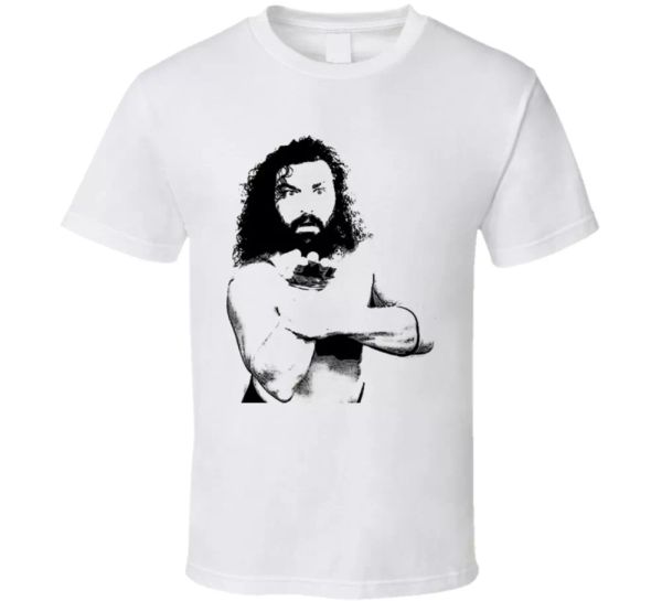 

bruiser brody wrestling legend 80s wrestler fan t shirt, White;black