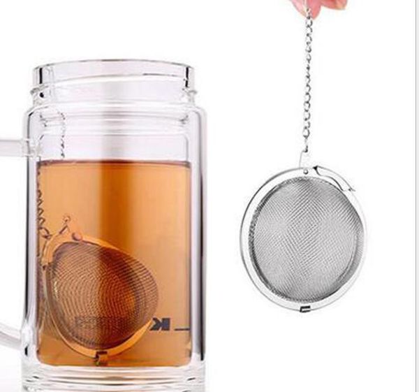 2021 Infusor de chá de aço inoxidável 4.5cm / 5,5 cm / 7cm / 9cm Potenciômetro de chá Infusores Esfera Bola de Filtro de Tea Malha