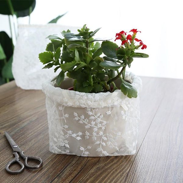 

storage bags ins translucent lace drawstring bag cosmetic sundries beam pocket small cloth candy box