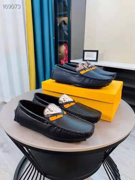 

monster eyes men driver loafers designer slip-on shoes real leather square toe loafer mens dress shoe with box, Black