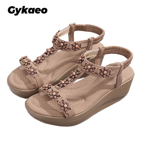 

wedges shoes for women high heels sandals summer 2021 flop chaussures femme platform plus size chunky, Black