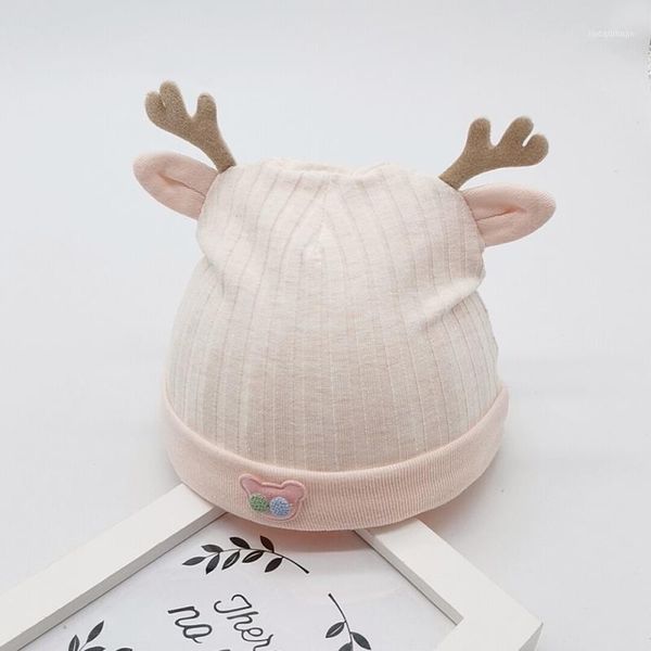 

caps & hats 0-6m born cute autumn winter warm baby beanies antler with ears soft cotton hemming1, Yellow