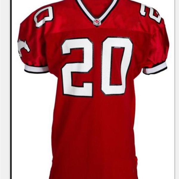 

vintage rare 009 calgary stampeders #20 doug flutie real embroidery college football jersey size s-5xl or custom any name or number jersey, Black