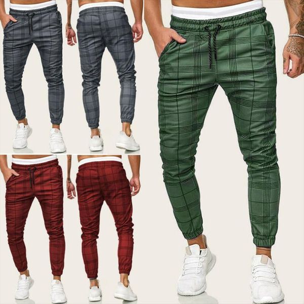 

autumn plaid hip hop harem women pants joggers male trousers solid pocket skinny fit sweatpants jumpsuit, Black