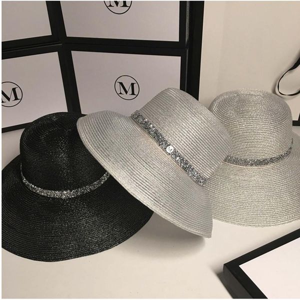 

beanies summer ladies boater beach hat women casual panama brand sun silver shade ms. fedora