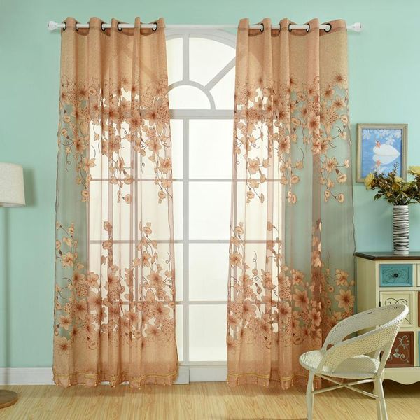 

flannel translucent lily voile curtain door tulle for living room decoration window blind drape w100 x h250cm & drapes