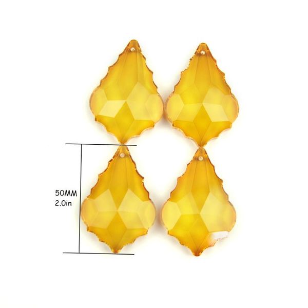 

amber color 30pcs of chandelier accessories 50mm glass pendant drops beaded ornaments diy chandeliers for lamp parts crystal