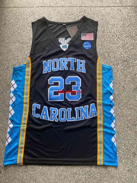 

black north carolina #2 cole anthony #15 vince carter #23 michael basketball jersey embroidery stitched