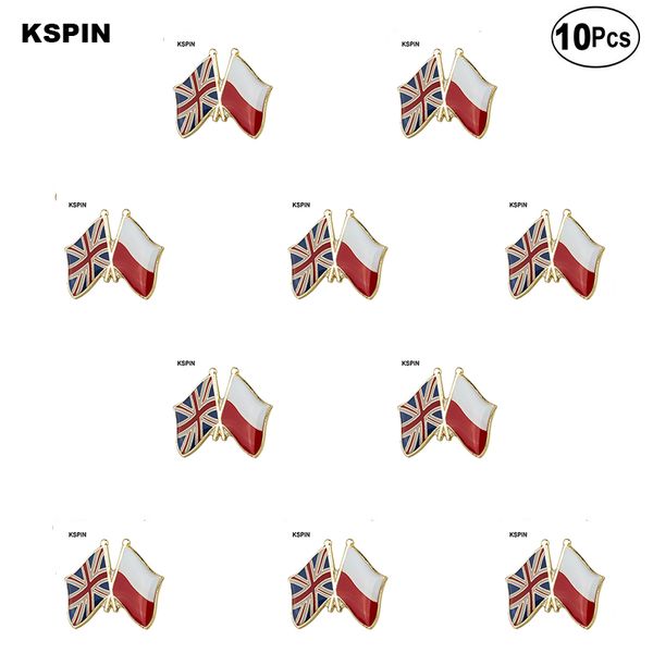 

uk jack poland friendship brooches lapel pin flag badge brooch pins badges, Gray