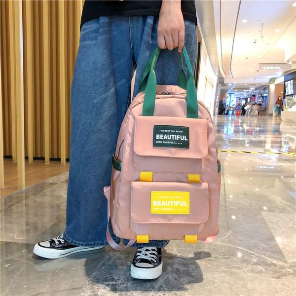 

backpack female school bags for teenage boys 2021 nylon travel women mochilas sac a dos ladies laprucksack men bag pack
