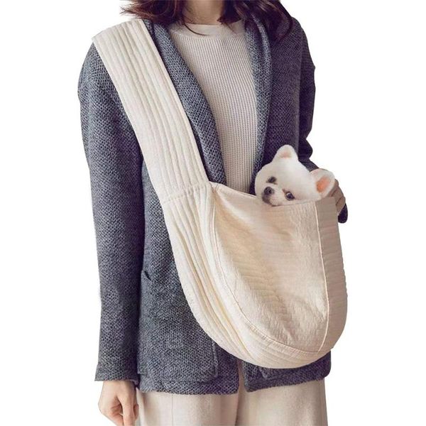 

dog puppy bag handmade pet cat kitten carrier outdoor travel handbag canvas single shoulder tote breathable car seat covers