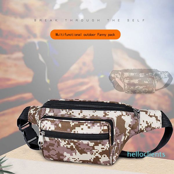 

canvas men's and women's small satchel leisure fashion outdoor camouflage waist bag street trend single shoulder bag zero wallet