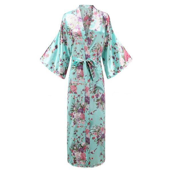 

women's sleepwear bride bridesmaid wedding robe casual satin nightgown kimono hone clothing long nightwear negligee party gift, Black;red