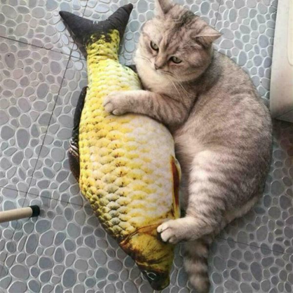 

cat toys toy fish realistic plush wagging catnip mint pet stuffed /by